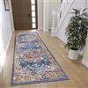 HANSE Home Maderno Tappeto orientale classico a trama fitta con ornamenti vintage morbido pelo corto per camera da letto, sala da pranzo, soggiorno, corridoio, blu, 80 x 240 cm