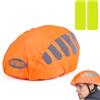 BNOYONERAS Copri per Casco Bici Impermeabile,Copricasco Ciclismo Impermeabile,Copertura Antipioggia per Casco da Bicicletta,Riflettente Copertura Casco da Bicicletta,Copri Casco Bici Impermeabile (Arancione)