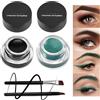 Boobeen 2 Colors Liner Eyeliner Gel Waterproof - Colori per sopracciglia Formula Gel a lunga durata - Set per il trucco degli occhi con 2 Pack di pennello per eyeliner e pennello per sopracciglia