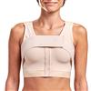 MARENA B2 Flexfit Reggiseno Sportivo Regolabile Arricciato con Chiusura a Spalla Anteriore, 32 B/C, Beige