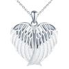 MicLee Collana Ciondoli Cuore di Foto da Donna in Argento 925 Pendenti Medaglioni con Foto Creativo Collane di Ala - Piuma Ciondolo Apribile Argento