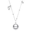 Dada Gioielli - Collana Chiama Angeli Gravidanza - Gioiello Sonoro per Mamme in Attesa - Piedino Bebè, Quadrifoglio, Cuore, Orsetto, Ciuccio, Zirconi. 110 cm Acciaio Anallergico (Piedino 2 Cuori)