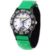 STAR WARS The Mandalorian - Orologio analogico al quarzo con cinturino in nylon per insegnare l'ora ai bambini, Bianco/Nero/Verde, moderno