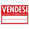 Printix.it PRINTIX Cartello Vendesi In Polipropilene (PP) Di Spessore 1mm Stampato Con Tecnologia UV Resistente Alle Intemperie Visibilità A Distanza 25cm X 35cm (Vendesi Locale Commerciale)