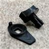 ULEIVA Set di chiavistello girevole nero compatibile con Audi Triangolo di avvertimento A4 B6 B7 & A6 C5 4B con manopola di ricambio chiavistello di ricambio (nero)