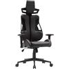 Mars Gaming MGC-ELITE, Sedia Gaming Ergonomica, Schienale Flessibile Adattivo, Braccioli Regolabili 2D, Seduta Reclinabile, Finitura in Similpelle, Sedia Ufficio Ruote XL, Pistone Gas Classe 4, Rosso
