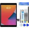 NB+ Schermo di ricambio per iPad 7/8 generazione Touch Glass 10,2 A2197/A2198/A2200/A2270/A2428/A2429/A2430, nessun tasto Home, kit di riparazione completo con video