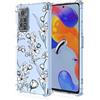 RankOne Custodia per Telefono Adatta per Redmi Note 11 Pro/Note 12 Pro(4G) / Note 11E Pro (6.67 Inches) Custodia con Disegno a Colori in Silicone TPU Trasparente - Fiori 8
