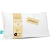 Wendre Coppia di Cuscini Traspiranti Sleep 40x80 cm - Morbidi, 100% Cotone Federa in Percalle, Lavabile - Cuscini di Lusso e Confortevoli per Letto - Resistenti, Anallergici, Certificati Oeko-Tex