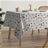 GAMUSI Tovaglia natalizia antimacchia palle Natale cotone tavolo da pranzo decorazione natalizia rettangolare tocco tessuto 160 x 350 cm