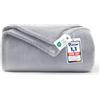 WAVVE Coperta Plaid Pile di Flanella 260gsm - 150x200 cm, Grigio Chiaro - Coperta Pelosa 200x150 - Divano/Letto Singolo/Matrimoniale, Copridivano di Microfibra Calda e Morbida