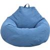 harupink Pouf a forma di pera per adulti e bambini, pouf classico, poltrona a sacco per interni ed esterni, pouf senza imbottitura, grande, fodera per pouf a forma di pera, colore: blu, taglia XL