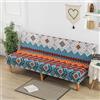 Hixingo Copridivano Senza Braccioli Elasticizzato, Copridivano 3 Posti Boho Antiscivolo, Copri Divano LavabileFodera per Divano Letto Clic Clac (L:190-220cm,Bohémien retrò)