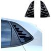 CWMMKL 2 Pezzi Feritoia per finestrino laterale per auto per VW Polo 6R 6C 2011-2017, ABS Finestra Posteriore Triangolo Persiane Trim Parasole Spoiler,Gloss black