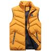 DSJJ Uomo Autunno Inverno Leggero Casual Giubbino Senza Maniche Giacca Piuma Vestiti Panciotto Smanicato Caldo Gilet Cappotto (Giallo,XXL)