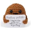 LATRAT Pocket Hug - Patata positiva, creativa, in lana lavorata a maglia, idea regalo motivazionale, per amici, feste, decorazione incoraggiamento (patata marrone 2)
