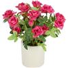 Flair Flower Rose artificiali in vaso, 32 cm, fiori artificiali, rose artificiali, piante artificiali, fiori di seta, decorazione per matrimoni, decorazione da tavolo, fiori di seta