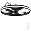 Cecotec Ventilatore da Soffitto con Luce EnergySilence LampAero 650 FlowLight. Luce Anulare a LED, 20 W, Diametro 55 cm, Telecomando, Timer Fino a 8 Ore, 3 Velocità, 5 Pale, Estate/Inverno