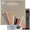 CRETACOLOR Passion Box, set da 25 pezzi per schizzi e disegno, confezione regalo, incl. gomma per carta, gomma impastata e temperino per artisti
