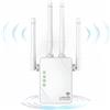 ANDHOT Ripetitore WiFi, Estensore WiFi, amplificatore di segnale WiFi 1200Mps, WiFi Booster dual band 5GHz e 2.4GHz, modalità ripetitore/router/AP, 4 antenne, 2 porte LAN, adatto per uso domestico/ufficio