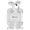 NGS ARTICA DUO WHITE - Due Paia di Cuffie Wireless Compatibili con Tecnologia True Wireless Stereo e Bluetooth 5.1, Touch Control, Batteria 30h, Colore Bianco