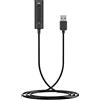 Ewent EW3569 Scheda Audio USB Esterna per Cuffie|Adattatore Audio USB a Jack 3,5mm|Controller Telecomando USB per cuffie jack 3.5mm|Compatibile con Windows,Mac OS,Linux,Altoparlanti,Amplificatore|Nero
