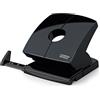 Novus 025 - 0614 perforatore, guida di scorrimento con formato predefiniti, interamente in metallo con kunstoffummanteltem Oberteil, 30 fogli, nero