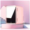 KOHARA Frigo Cosmetico per La Cura della Pelle, con Specchio LED, Mini Frigo capacità 8 Litri per Il Trucco, Freddo O Calore, CA 220 V, CC 12 V Frigo per La Cura della Bellezza, Frigor