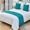 QFWMCW Modern Hotel Bed Runners Sciarpe Tinta Unita Morbida Biancheria Da Letto Sciarpa Protezione Per Maglieria Coperta Da Letto Con Nappe Non Sbiadisce Asciugamano Da Coda Decorazione Per Singola Doppia
