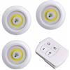 vetrinein rete Vetrineinrete® luce led per armadio 3 pz punti luce a pressione push con adesivi a batteria dimmerabile con telecomando C79 Bianco