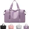 SIVENKE Borsa sportiva da donna e uomo con scomparto umido, borsa per il tempo libero, pieghevole, borsa da viaggio, Lilla, L