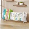 NUODWELL Libreria per bambini, con struttura in metallo, organizer da scrivania, per bambini, per casa, dormitorio, scuola (colore bianco, 40 cm di lunghezza, stile basico)