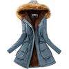 Generico Giacca Invernale Donna Inverno Maniche Lunghe Piumino Donna Con Cappuccio Slim Fit Elegante Giubbotto In Pile Taglie Forti Antivento Cappotto Moda Calda Parka Casual Offerte Jacket Comodi Giubbino