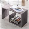 BAKAJI Tavolino Caffe Divano con Ripiano Portariviste Design Moderno 59x36x38cm Grigio