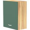 Shally Dogan Pensile da Cucina Armadio Sospeso da Parete Anta Singola in Legno Colore Verde