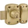 FTH - Serratura per porta FTH M60 a doppio ingresso, cilindro da 45 mm, baule e bullone in ottone, 3 chiavi dentate
