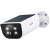 AOQEE Telecamera di sorveglianza WiFi esterno solare - 2K sicurezza telecamere sorveglianza domicilio WiFi senza cavo con batteria, umana/PIR Sirena, visione notturna a colori, IP65, compatibile con