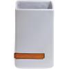 Spirella Bicchiere Ceramica e bambù Oslo Bianco