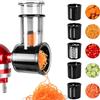 LETOMS Inserto per mixer KitchenAid, grattugia per formaggio, tagliaverdure per KitchenAid, accessori da taglio con 5 lame