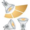 EACLL Lampadine LED GU10 6W 3 livelli Dimmerabile, Pacco da 2, Equivalenti a 75W Alogena, 565lm Bianco Caldo 2700K, Faretti senza Sfarfallio, 38° LED Spot, 3 Luminosità Dimmerabile senza Dimmer