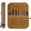 Sertay Coltello Roll, Coltelli Cucina, Borsa Tela Cerata, Borsa Arrotolabile 7 Scomparti, Sacchetto Immagazzinaggio Coltello, per Cucina, Campeggio, Pesca, Caccia o Barbecue (Kaki)