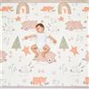 SUPERBE BEBE Tappeto Gioco Bambini Pieghevole 180x200x1.5cm Palestrina Neonato Montessori Reversibile Non Tossico E Impermeabile In Schiuma Per Bimbi. Palestra Neonati - Tappeto Tummy Time Neonati - Regalo Bambino