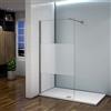AICAit AICA Parete Doccia 80x200cm Con Fissa Walk In Vetro 8 MM Trasparente Barra Stabilizzatrice: 140cm