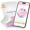 OVULY Test Ovulazione | 50 x Test Fertilità Donna con App - Stick Ovulazione 10 miu - LH Test - Kit Ovulazione