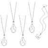 UNICRAFTALE 5 pz 304 sacchetti Inm acramè Intrecciato In Acciaio Inossidabile Porta Pietre Vuote per Realizzare Collane con Fermagli Ad Artiglio di Aragosta e Filo di Rame Lungo 50cm per Collane