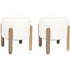 HOME DECO FACTORY, HD0337, Set di 2 sgabelli Cotele Scott Beige, Morbidezza, Mobili, Seduta, Panca e Sgabello, 35,5 x 35 x 35 cm, Altezza seduta 30 cm, Beige Marrone
