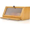 YOUDENOVA Contenitore per pane con tagliere, in bambù, per pane, sale e pepe, 39 x 25 x 20 (LxWxH) cm, colore naturale
