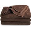 Tuva Home 3x Set Di Asciugamani Per Hotel Asciugamano In Cotone 50x90cm Hotel Wellness Spa Asciugamano Per Sauna Asciugamano Da Bagno Asciugamano Professionale In Spugna 100% Cotone (Marrone)