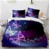 YURKO Copri Piumino Farfalla Cotone Poliestere Copripiumino Matrimoniale 3D Niente Stiratura Con 2 Federe 50X75Cm 240X260 Cm