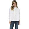 ONLY Camicia da Donna con Colletto a Scatola, Polsini Comodi ed Eleganti, Colore:Bianco-3, Taglia:M